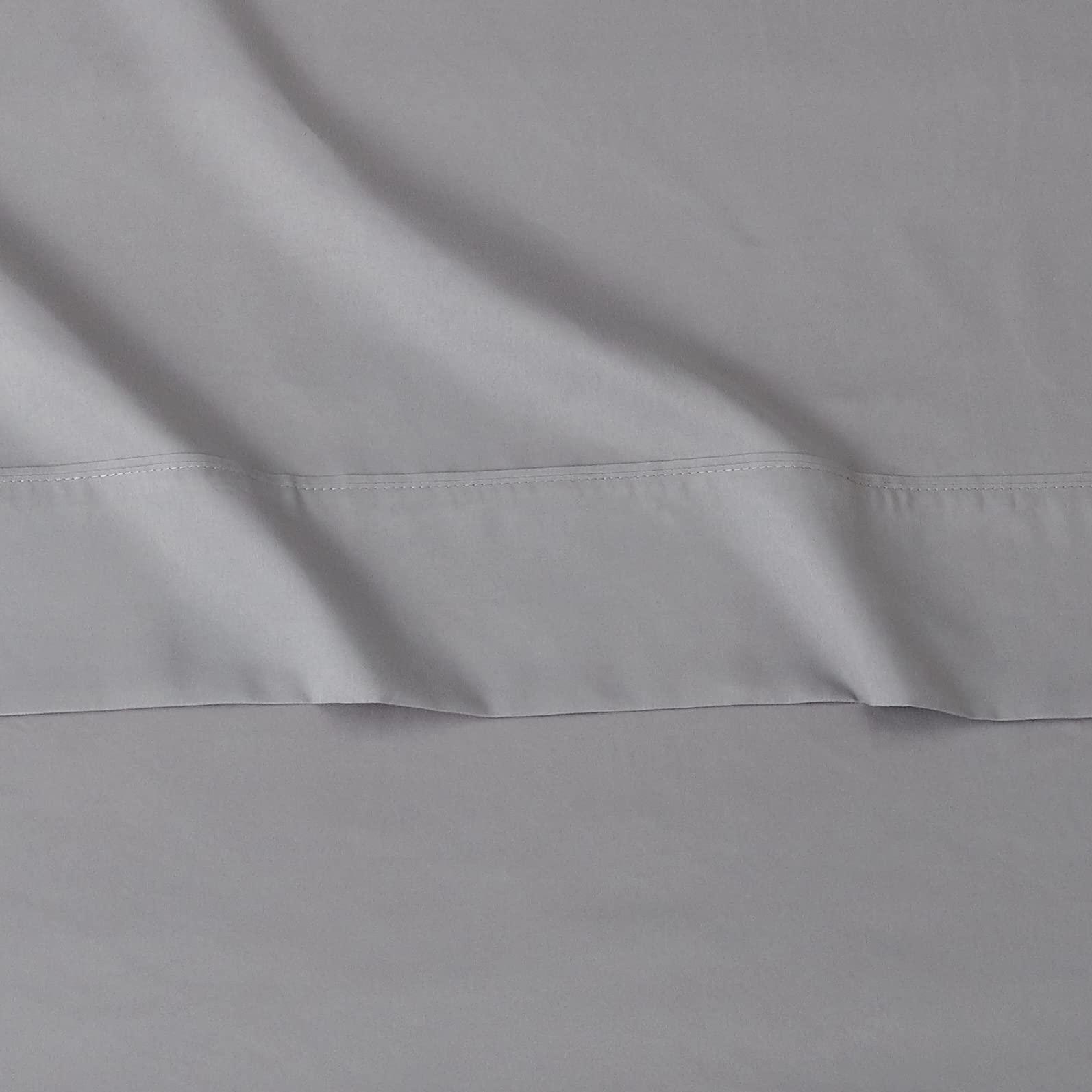 Amazon Basics Lightweight Super Soft Comfortable Brushed Microfiber 4 Piece Bed Sheet Set with 14-Inch Deep Pockets, Queen, Dark Gray, Solid - Image 4