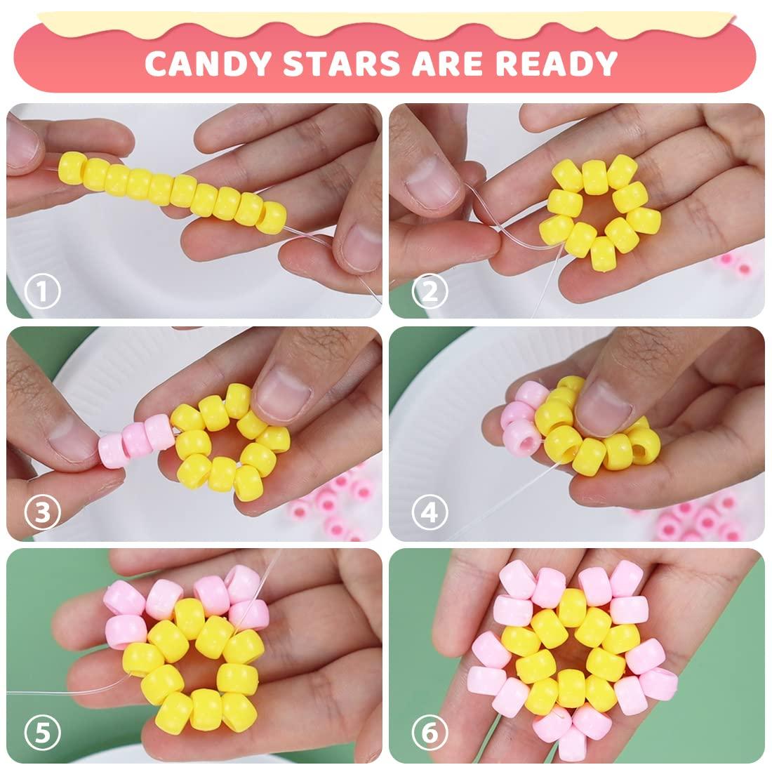 1000 Macaron Candy Pony Beads, Beads for Crafts, Hair Beads, Beading Supplies, Beads for Jewelry Making - Image 4
