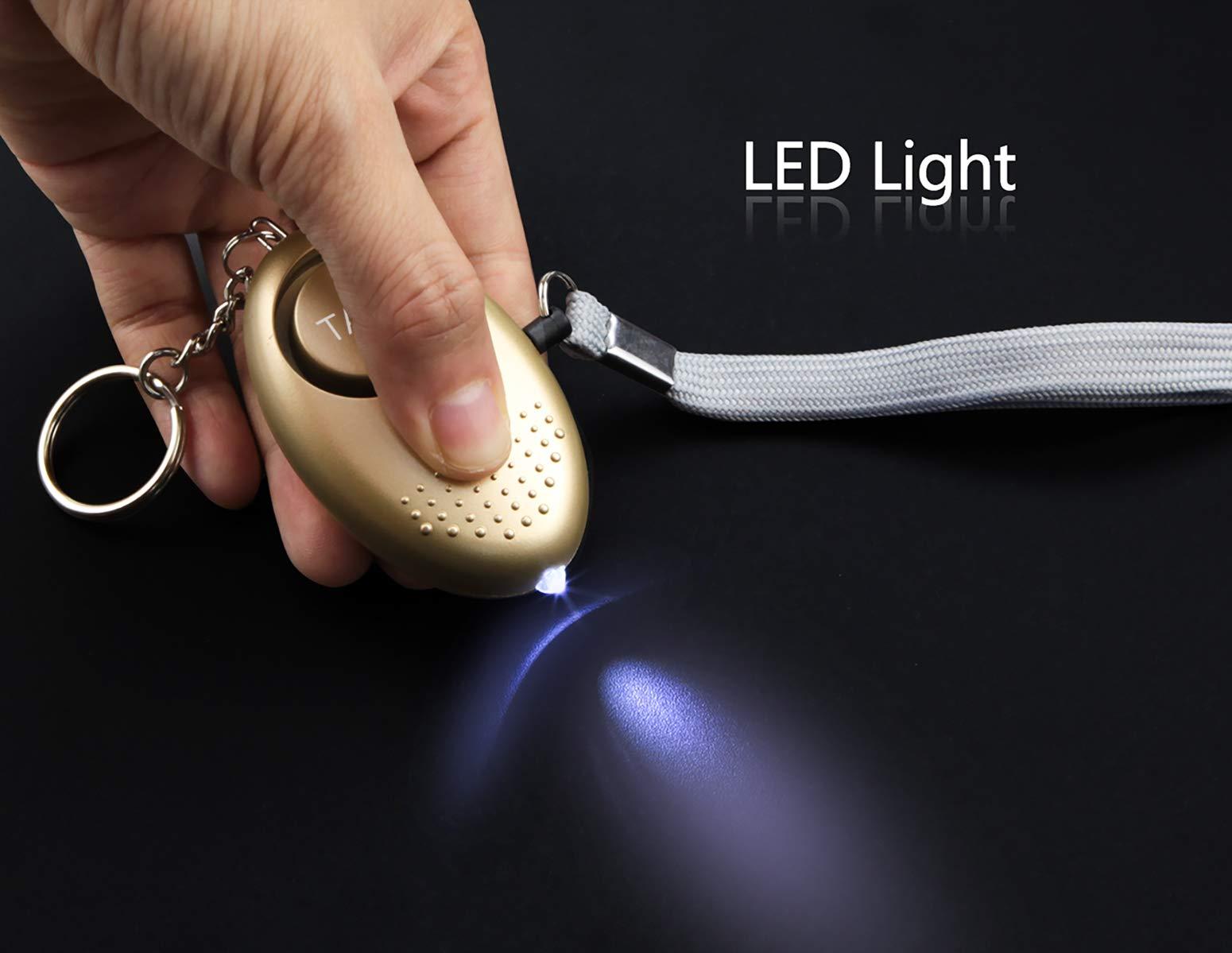 Personal Alarm for Women, 10 Packs 140DB Emergency Self-Defense Security Alarm Keychain with LED Light for Women Kids and Elders (Colorful) - Image 2