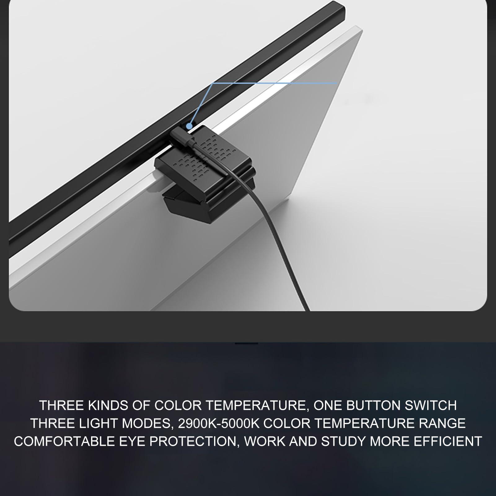 Computer Monitor Lamp, LED Screen Light Bar for Eye Caring, Stepless Dimmable, Touch Control, Office Monitor Light (White) - Image 7