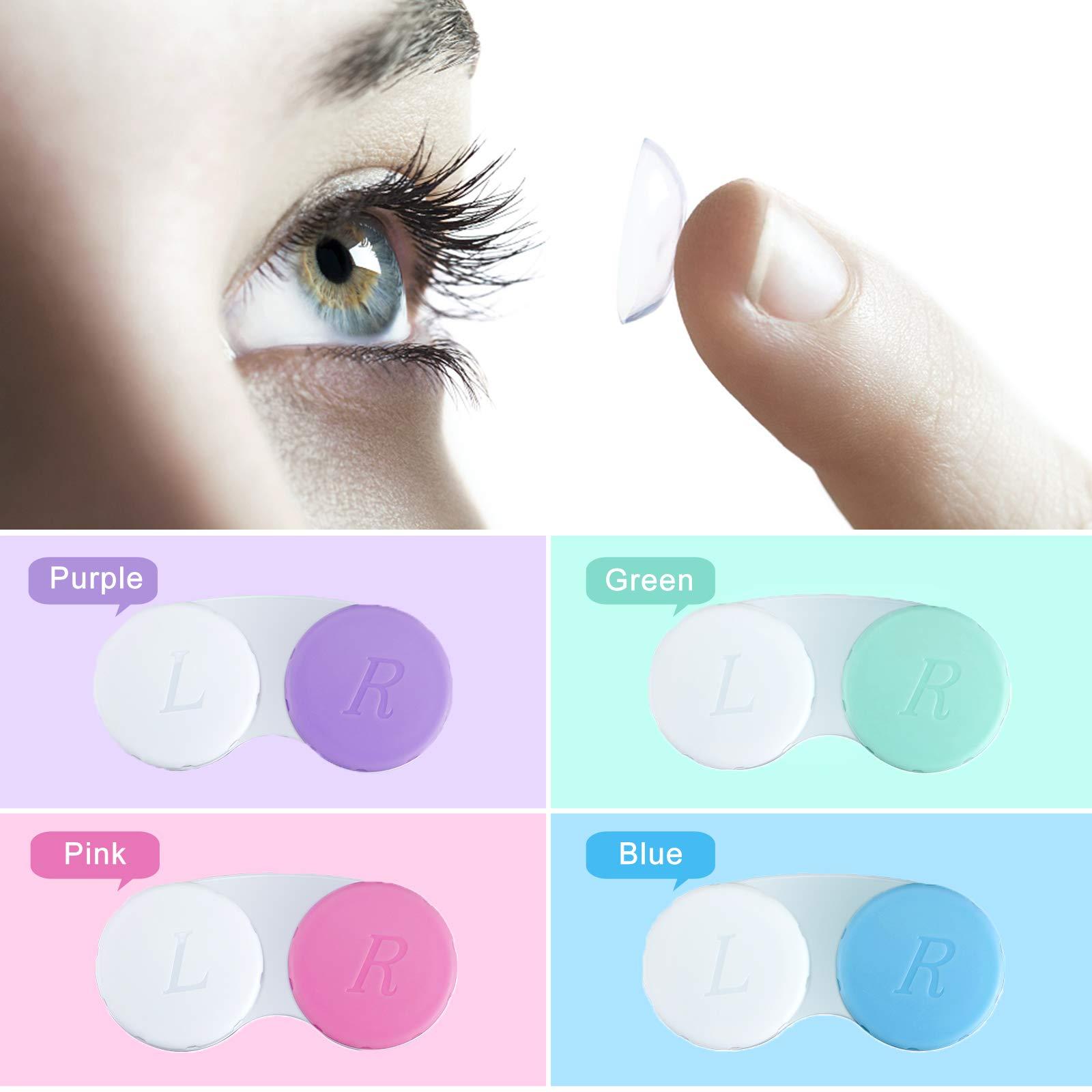 QVVQ 12PCS Contact Lens Case, Colorful Contact Lens Box Left/Right Eyes Holder Container, Outdoor Mini Contact Lens Soak Storage Kit for Travel&Home. - Image 4