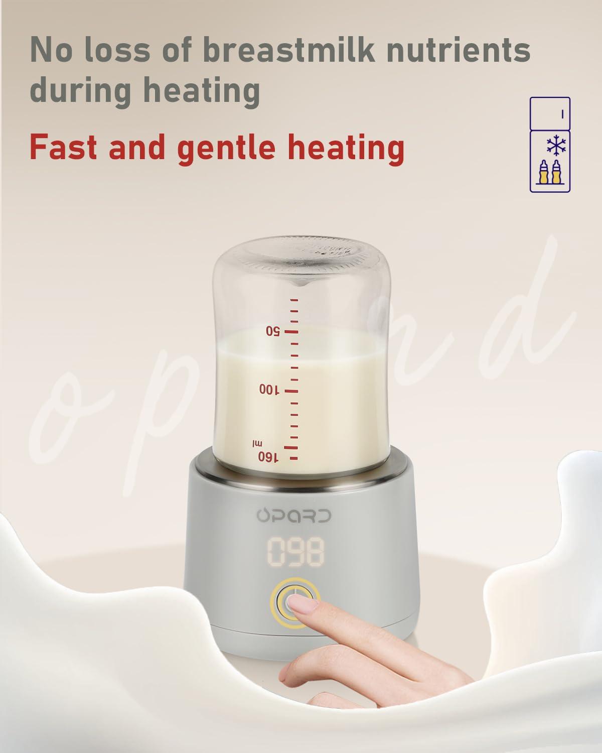 Opard Portable Bottle Warmer for Travel, Dual Heating Modes for Breastmilk, Formula, Water, 4 Adjustable Temp Cordless Milk Bottle Warmer on The go, 12 oz Capacity Car Bottle Warmer for Baby - Image 2