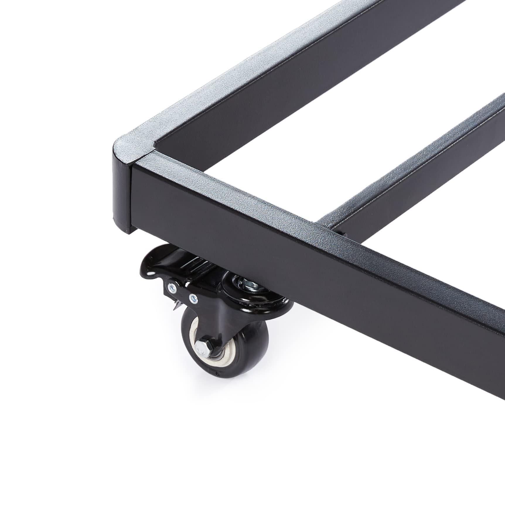 Amazon Basics Full Daybed and Twin Size Trundle Bed Frame Set, Space Saving Steel Slat Support, Black - Image 6