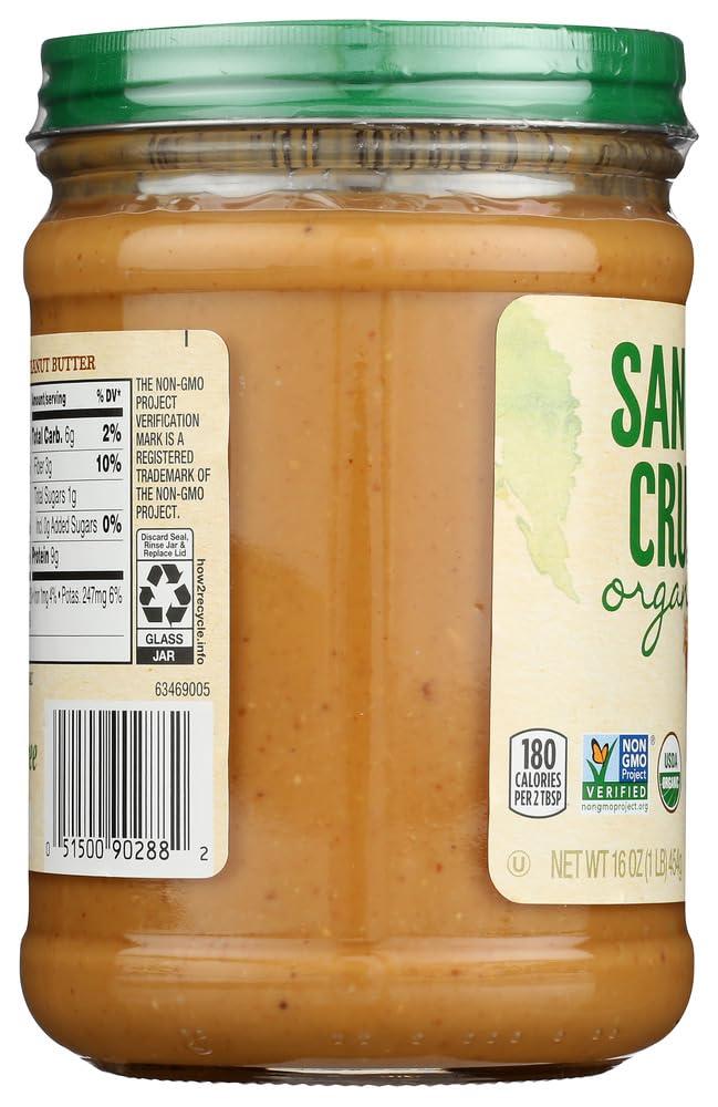 Santa Cruz - Organic Creamy Dark Roasted Peanut Butter - 3 Pack (16 oz per jar) - Plus GTF Sticker & Chocolate Starlight Mint - Image 3