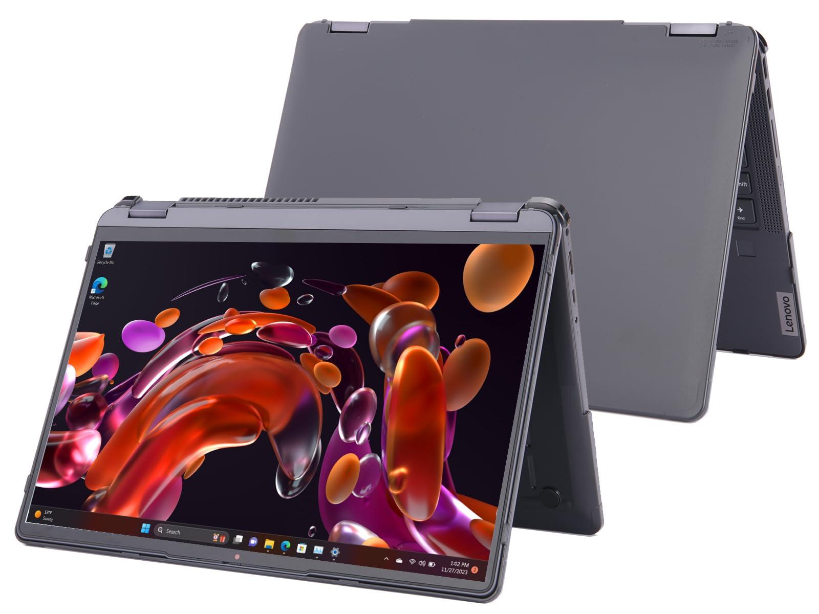 mCover Hard Case Only Compatible for 2022-2024 14" Lenovo IdeaPad Flex 5 Windows 14ALC7 / 14IAU7 / 14ABR8 / 14IRU8 Series Convertible Laptop Computers (NOT Fitting Other Models) -Black
