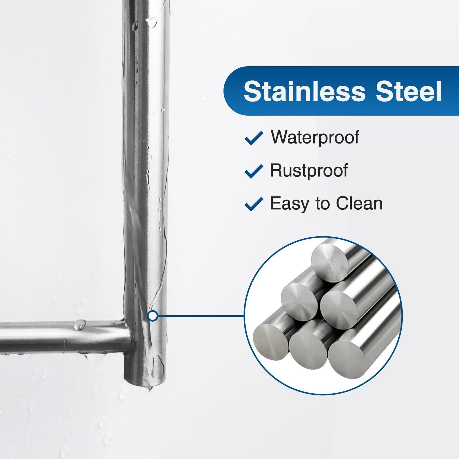 Paper Towel Holder - Self-Adhesive or Drilling, Brushed Nickel, Wall Mounted, SUS304 Stainless Steel Kitchen Roll Dispenser Under Cabinet - Image 4