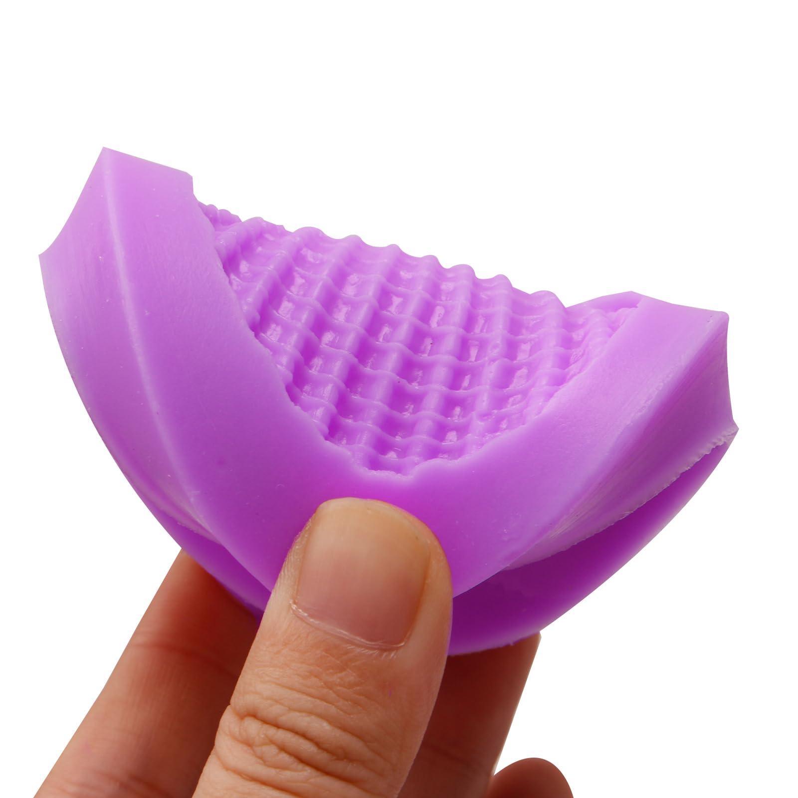 Seashell Silicone Molds, Large Scallop Shell Fondant Molds for Cake Decoration Chocolate Soap Crafting, Purple, 2-Pack - Image 7