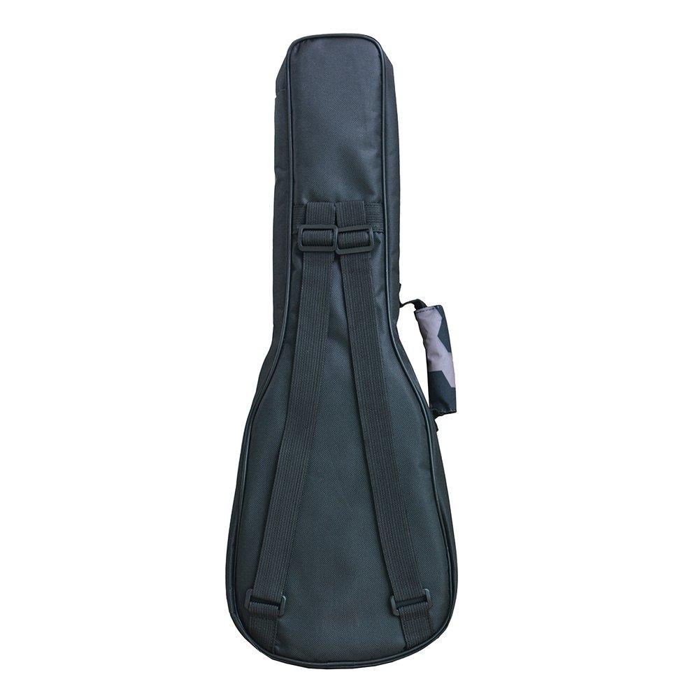 HOT SEAL 10MM Sponge Padding Waterproof Durable Colorful Conventional Ukulele Case Bag with Storage (26 Inch, Black Honeycomb) - Image 2