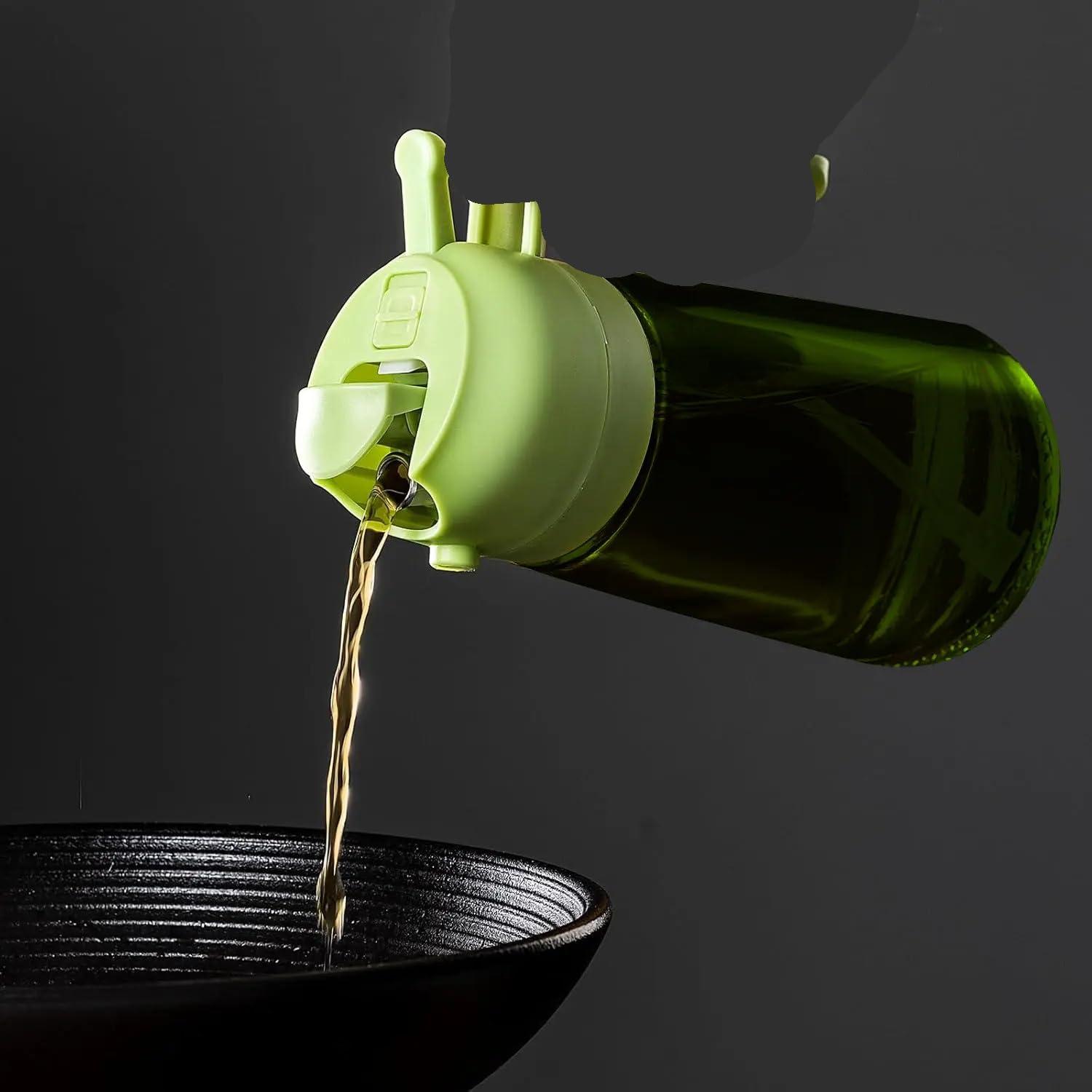 AZZS 16oz Olive Oil Dispenser Bottle, Oil Sprayer for Cooking, Air Fryer, Salad, BPA-Free, 470ml, Black - Image 3