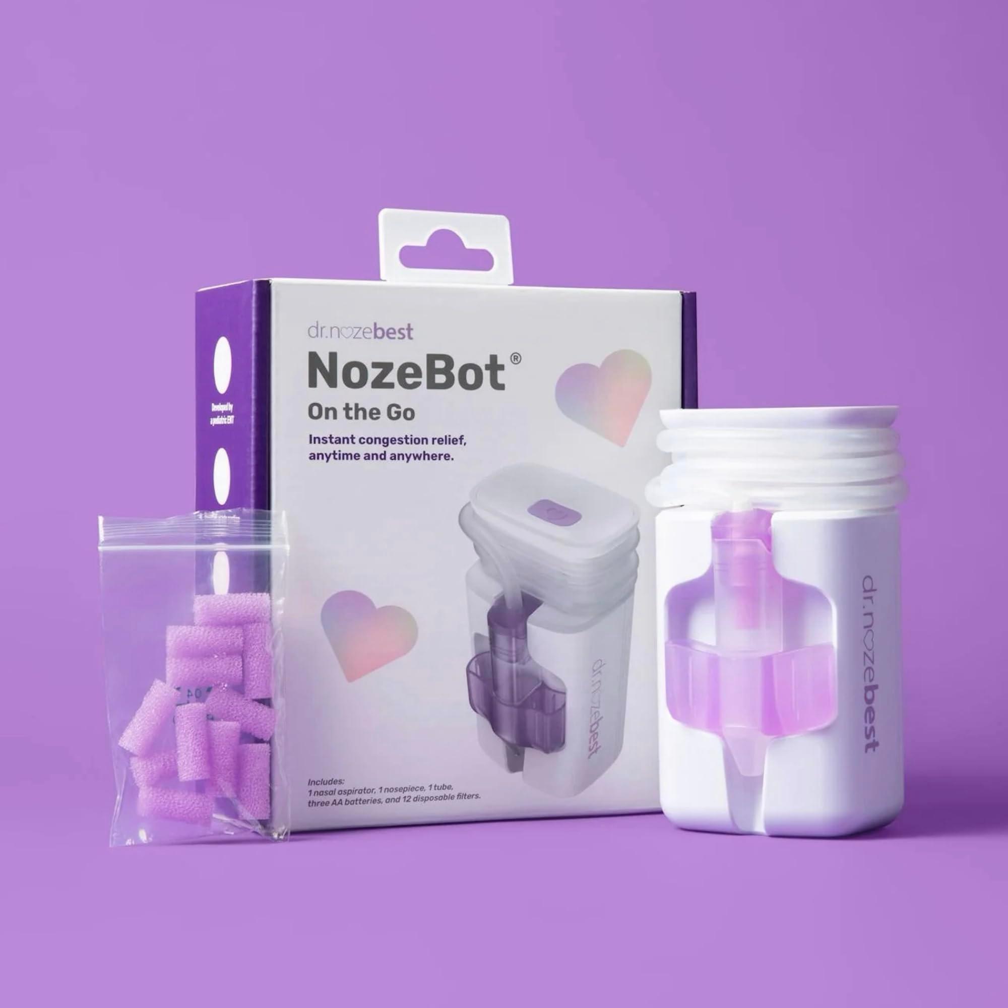 Dr. Noze Best - NozeBot | Electric Baby Nasal Aspirator | Hospital Grade Suction | Nose Sucker and Nasal Vacuum | Safe for Infants and Toddlers (On The Go - Mild Congestion) - Image 2