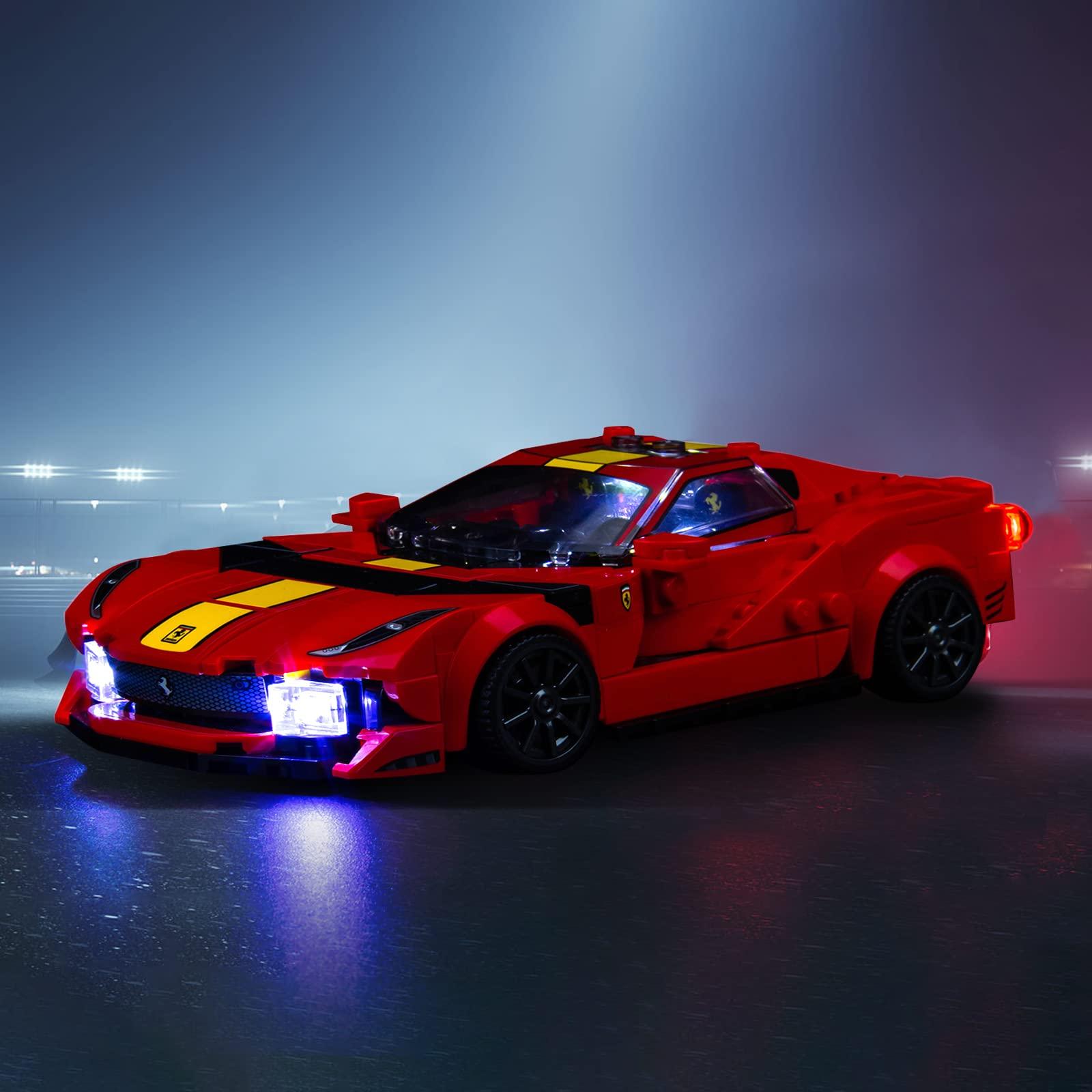 VONADO LED Light Kit Compatible with Lego Speed Champions Ferrari 812 Competizione 76914, DIY Lighting Set Compatible with Lego Ferrari 76914 Race Vehicle (NO Model) - Image 8