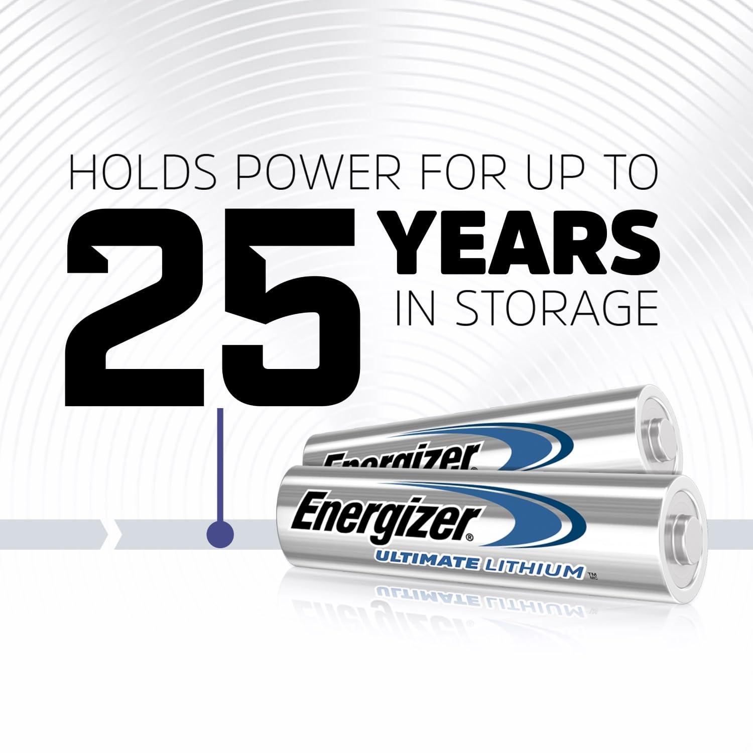 Energizer Ultimate Lithium AA Batteries (4 Pack), 1.5V Lithium Double A Batteries - Image 4
