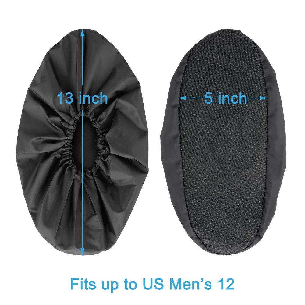 LINKEASE Reusable Boot & Shoe Covers Water Resistant Non Skid and Washable for Real Estate Contractors to Keep Floors Carpets Footwear and Rooms Clean - 2 Pairs (Large, Black) - Image 5