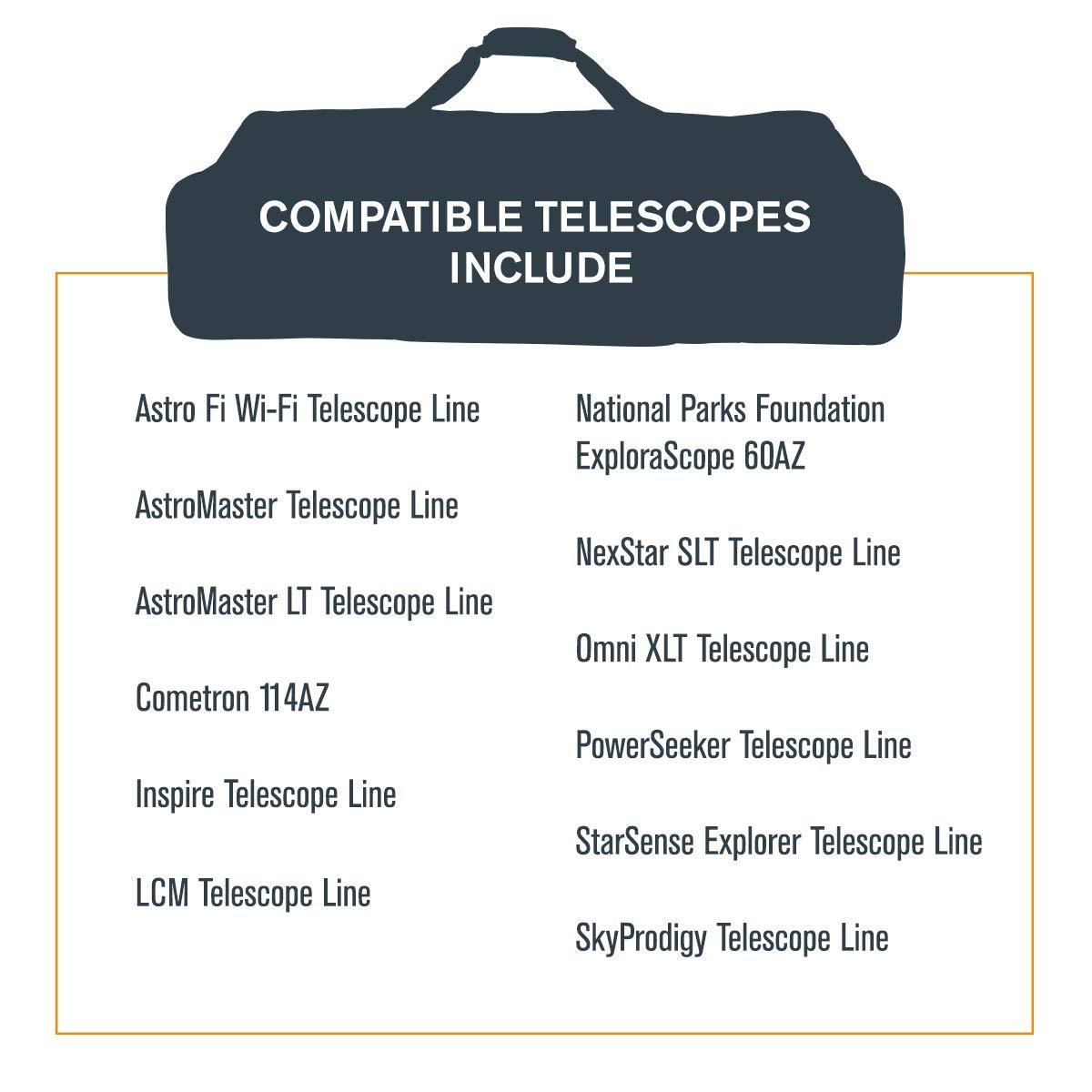 Celestron 94025 40” Full Kit Telescope Bag – Storage & Carry Case for Telescope, Mount, Tripod and Accessories with Configurable Padded Internal Walls and Bonus Accessory Bag, Black - Image 6