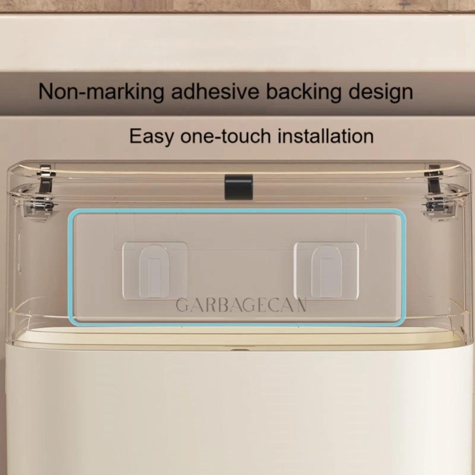 ZOHCAJBO Hanging Small Trash Can with Lid for Cabinets/Bathrooms/Bedrooms/Offices/Camping (Big) - Image 6