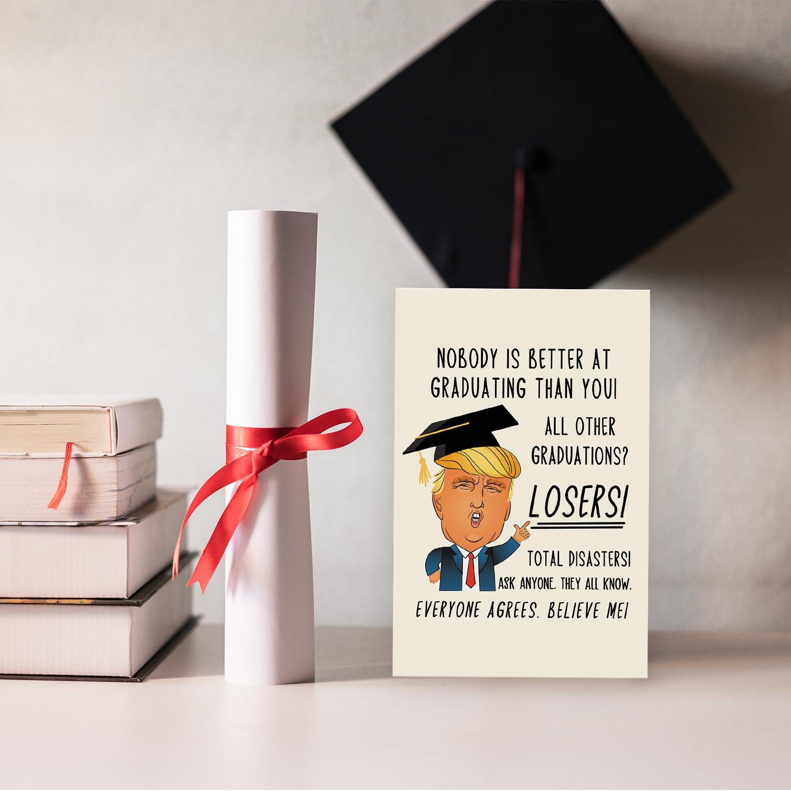 Humorous Trump Graduation Gifts for Him Her, Funny Graduation Card for Friends Women Men, Best Graduation Gift Card - Image 6