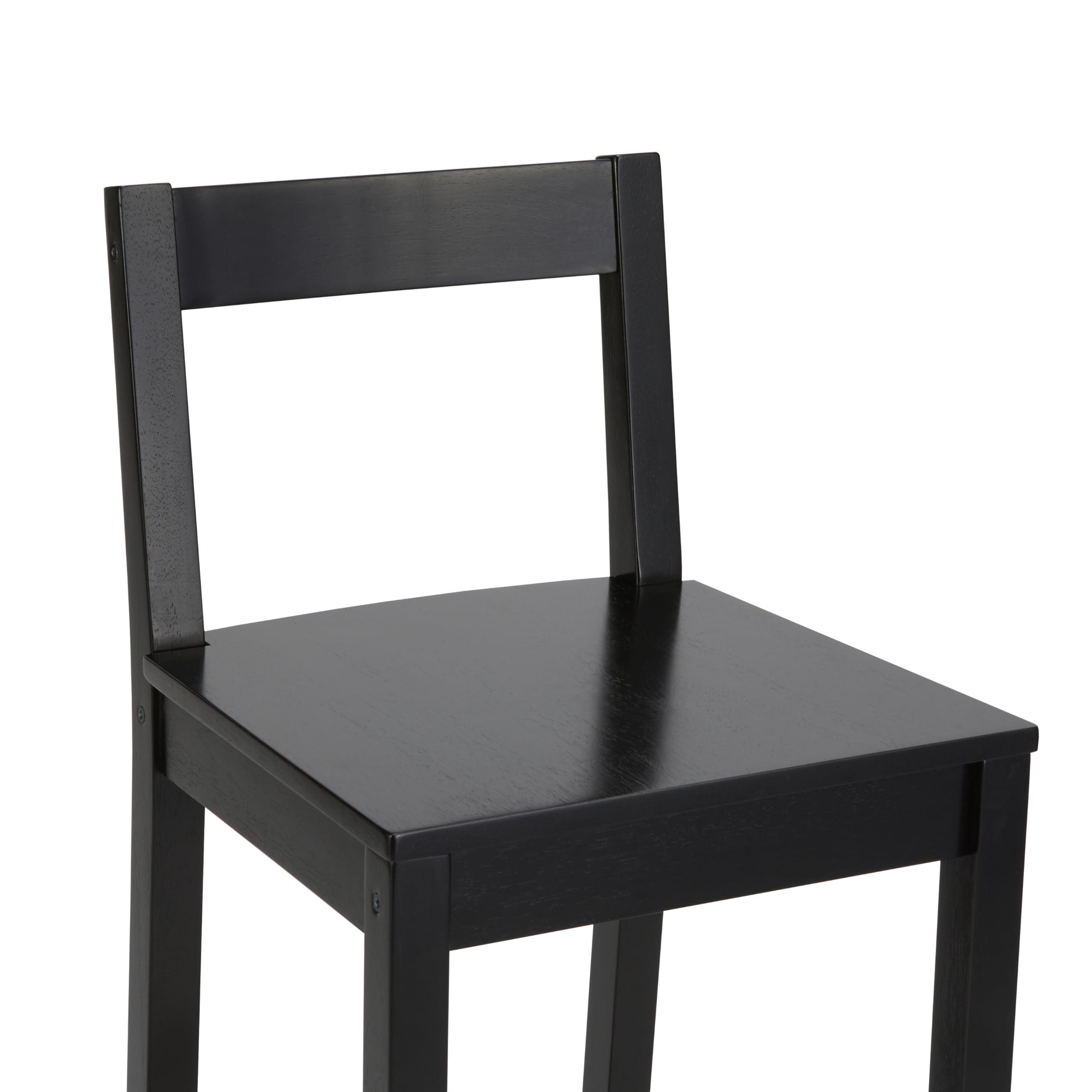 Amazon Basics Wooden Bar Stool with Backrest 24", Black, 1 Unit - Image 5