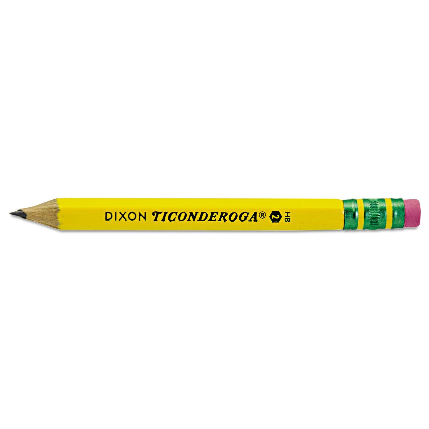 Ticonderoga Golf Pencils With Erasers, #2 HB Lead, Yellow, Pack Of 72