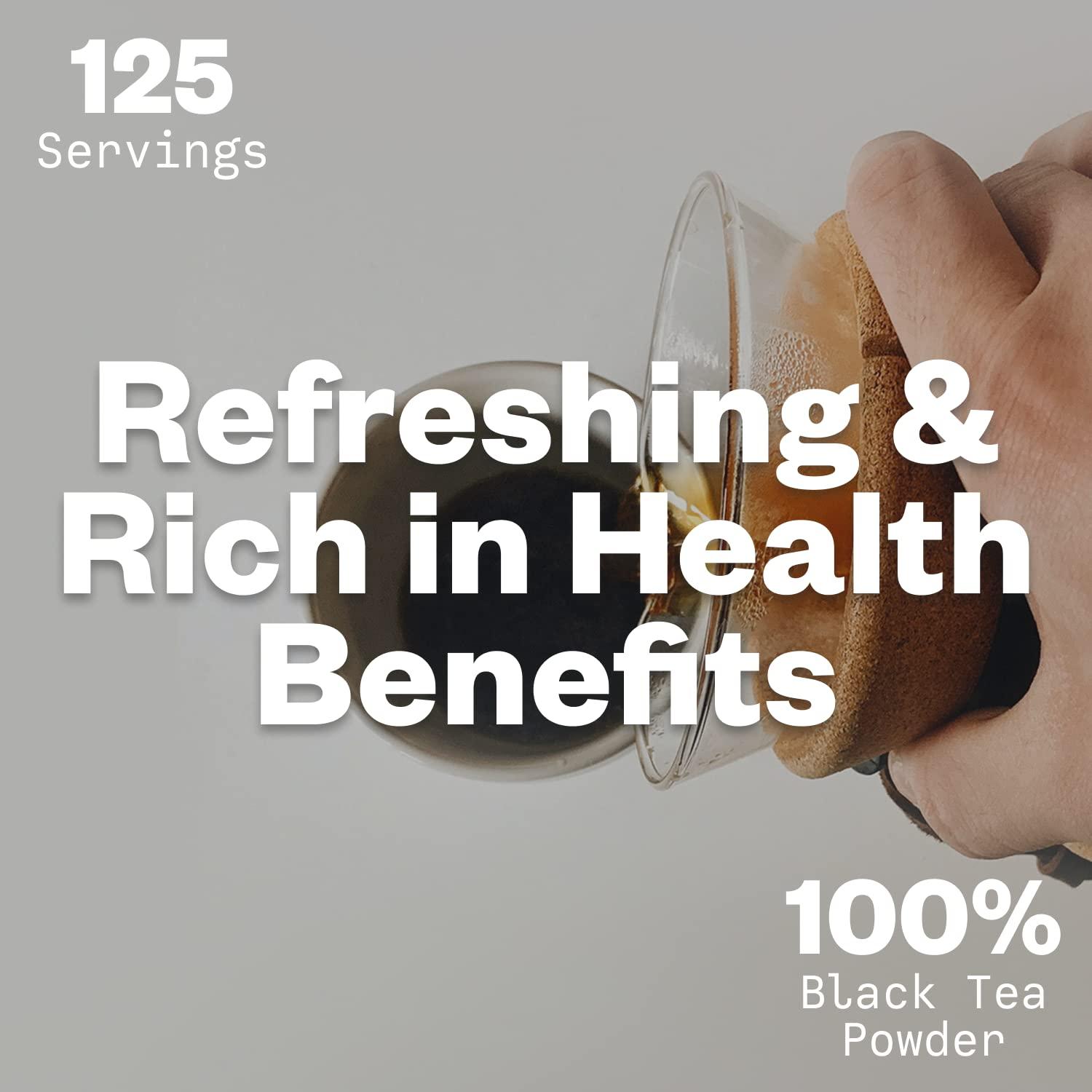 Purisure Instant Black Tea Powder, 125g, Pure Formula, Quick Dissolve for Hot/Cold Tea, Unsweetened Instant Tea Powder for Beverages, Baking, Energy & Health Boost, No Additives, Non-GMO, 125 Servings - Image 4