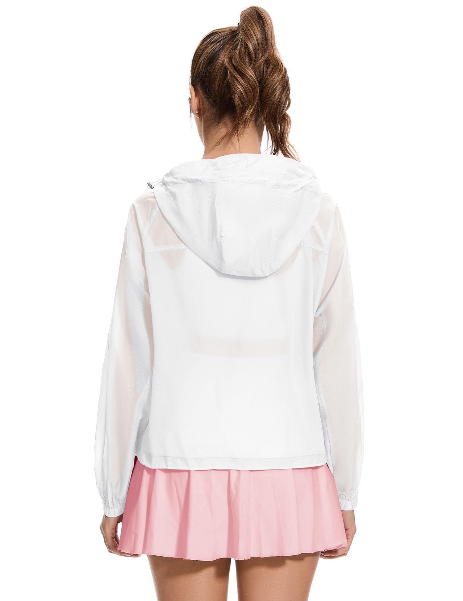 Avoogue Women's UPF 50+ Sun Protection UV Jacket Full Zip Lightweight Jacket Athletic Workout Hoodie - Image 2