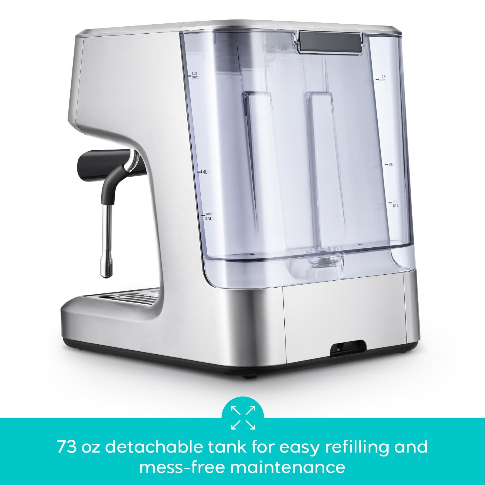 CASABREWS Ultra Espresso Machine with LCD Display, Powerful Milk Frother and Customizable Brewing Temperature, Provides Barista-Level Lattes and Cappuccinos - Image 8