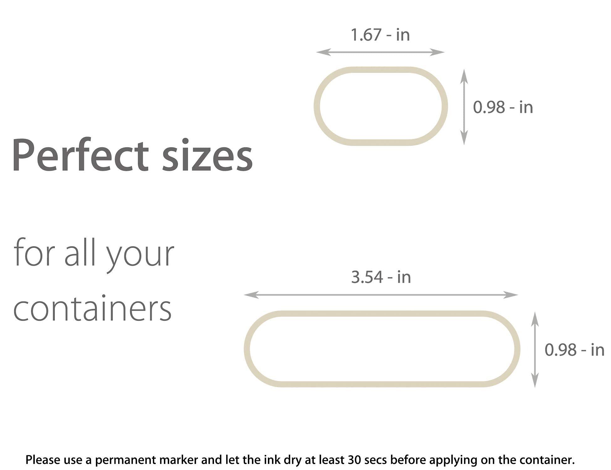 Waterproof Kitchen Labels for OXO POP Food Storage Containers and Home Organization, Pack of 64 - Image 3