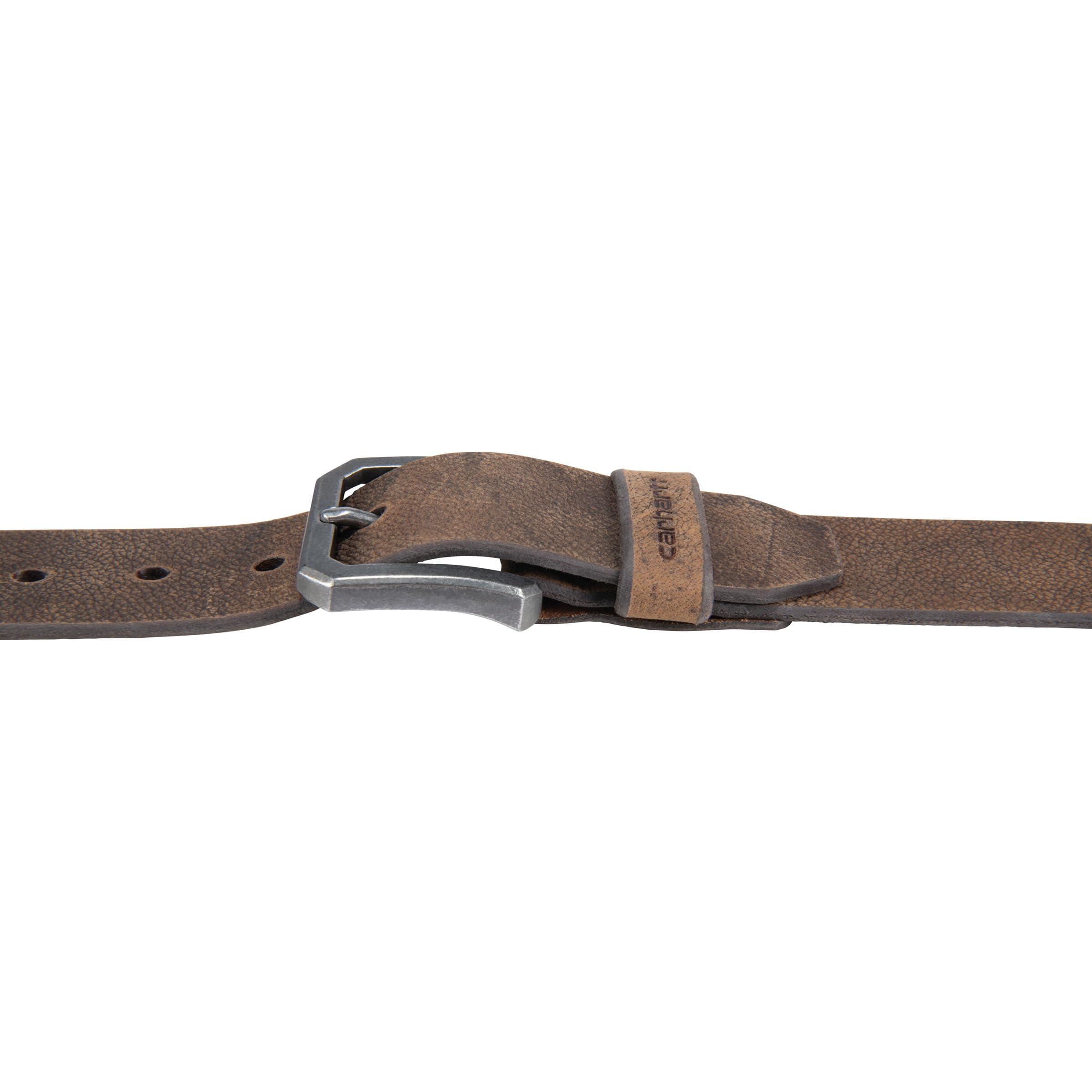 Carhartt Men's Durable Full Grain Saddle Leather Classic Belts, W/Rugged Antique Nickle Hardware - Image 5