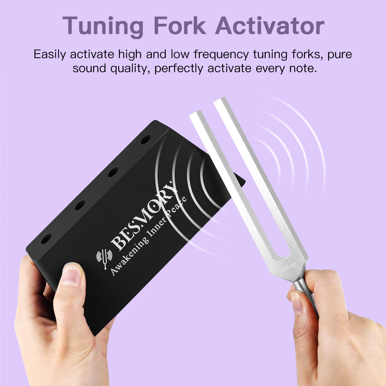 Tuning Fork Activator & Stand 2 In1 - Steady Base, Minimal Noise, Continuous Tone, Compatible with Various Tuning Forks for Healing/Chakra Instrument Maintenance/Yoga & Meditation Accessories - Image 3