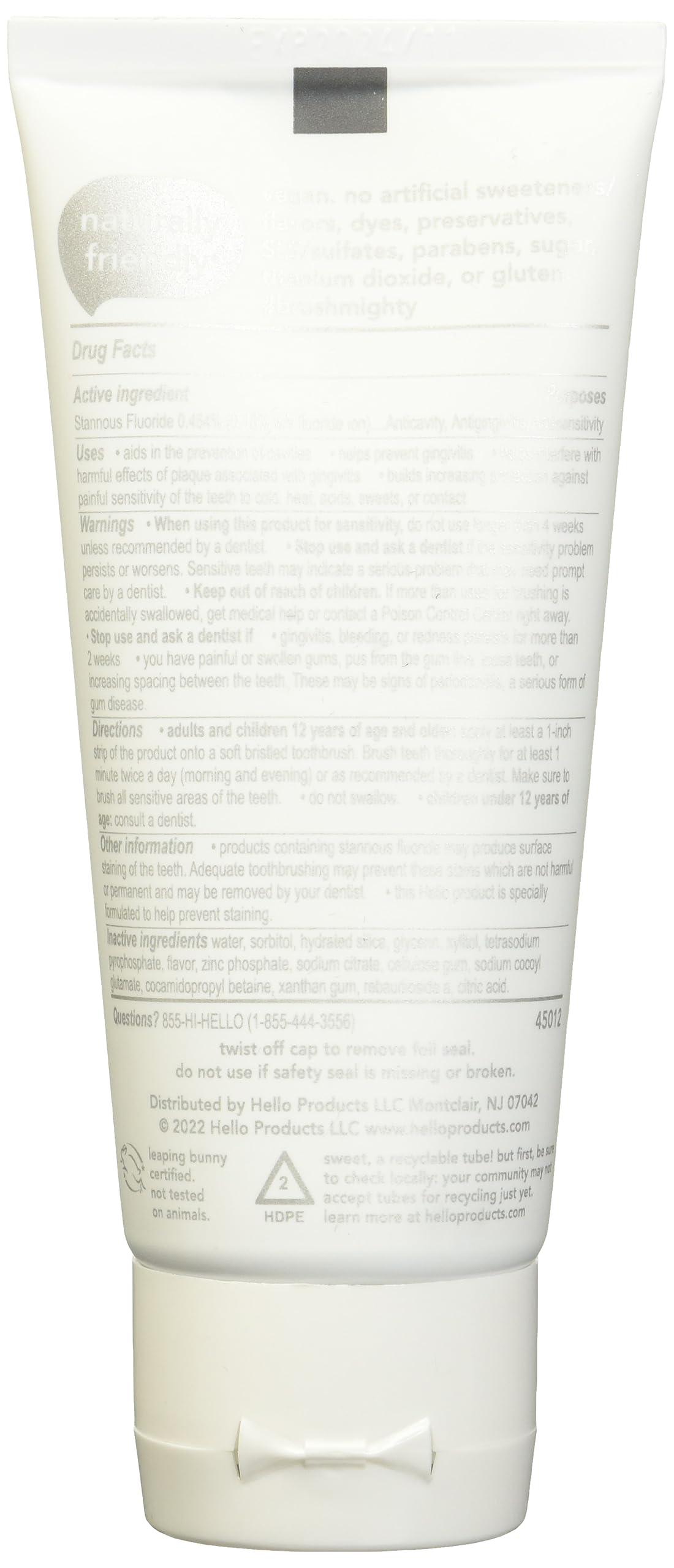 hello Mighty Multitasker Fluoride Toothpaste, 8-in-1 Toothpaste with Minty Flavor, Anticavity, Antigingivitis, Antisensitivity, Strengthens Enamel and Whitens, 4.0 Oz Tube - Image 6