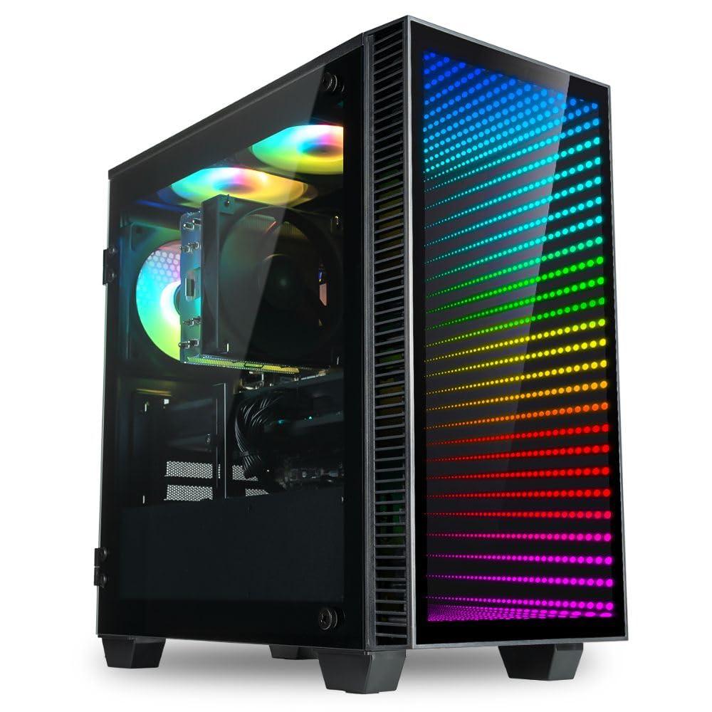 Continuum Micro Gaming Desktop PC - NVD GeForce RTX 5090 32GB, Intel 24-Core i9-14900KF Processor, 96GB DDR5 RAM, 2x2TB Gen4 NVMe SSD, WiFi 6, Windows 11 Pro - RGB Gamer Computer