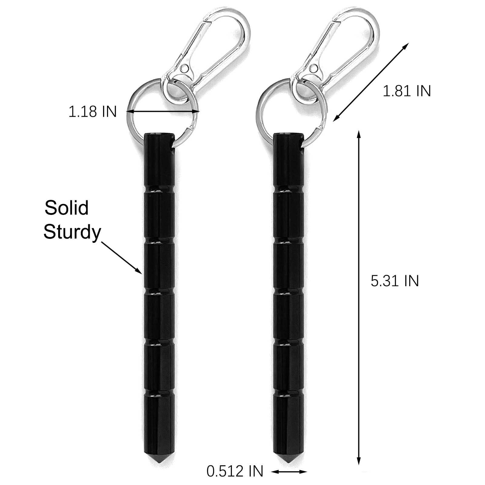 GladTime Kubaton Metal Tactical Keychain Aluminum Safety Keyring Self Defense Weapon with Key Chain Hook 2 Kit - Image 5