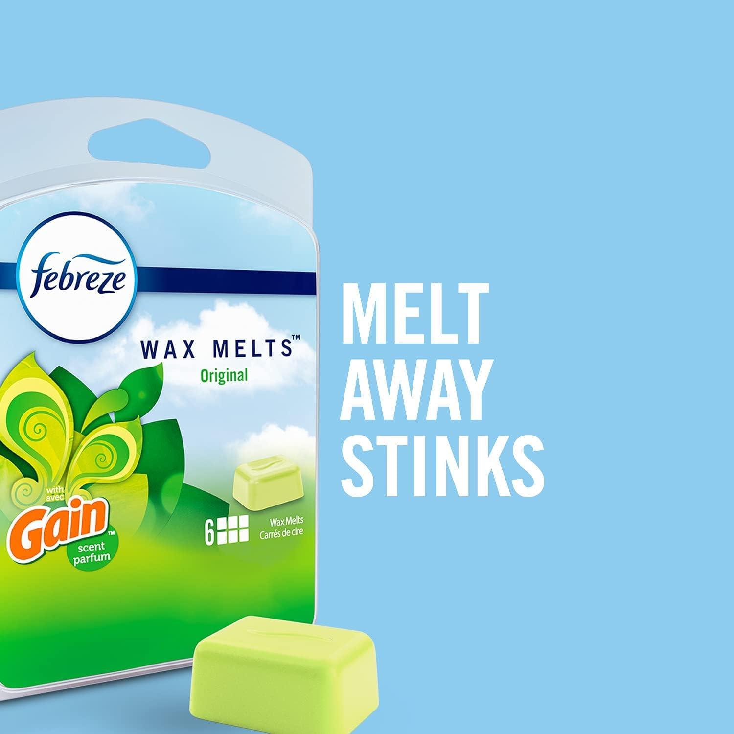 Febreze Wax Melts, Wax Melt Warmer Cubes, Wax Warmer Cubes, Gain Original Scent, 6 packs, 6 cubes each, Air Freshener - Image 6