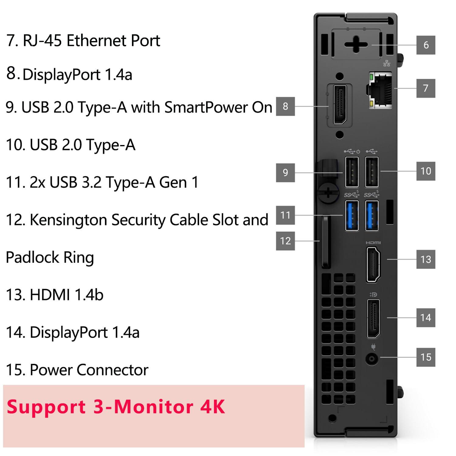 Dell OptiPlex 7020 MFF Mini PC 7000 Micro Form Factor Business Desktop Computer, Intel Hexa-Core i5-12500T (Beat i7-11700T), 32GB DDR5 RAM, 1TB PCIe SSD, WiFi6E, 2 DisplayPort + HDMI, Windows 11 Pro - Image 3