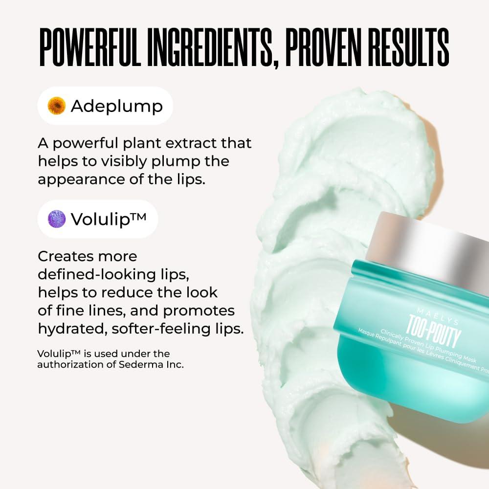 MAËLYS Cosmetics TOO-POUTY Clinically Proven Lip Plumping Mask - Helps Reduce The Appearance Of Fine Lines - Contains Adeplump to Plump The Look Of Lips - Image 5