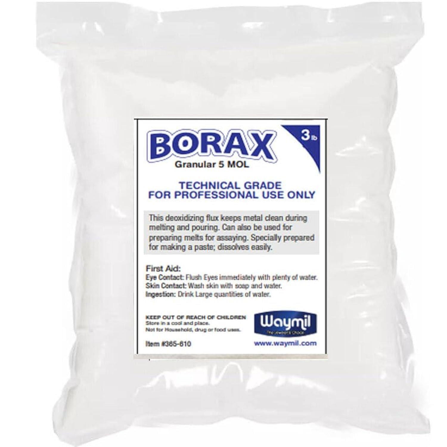 3 lb Borax Flux Glaze Crucibles Melting Gold Silver Melting Soldering, Casting Jewelry Porfessional USE
