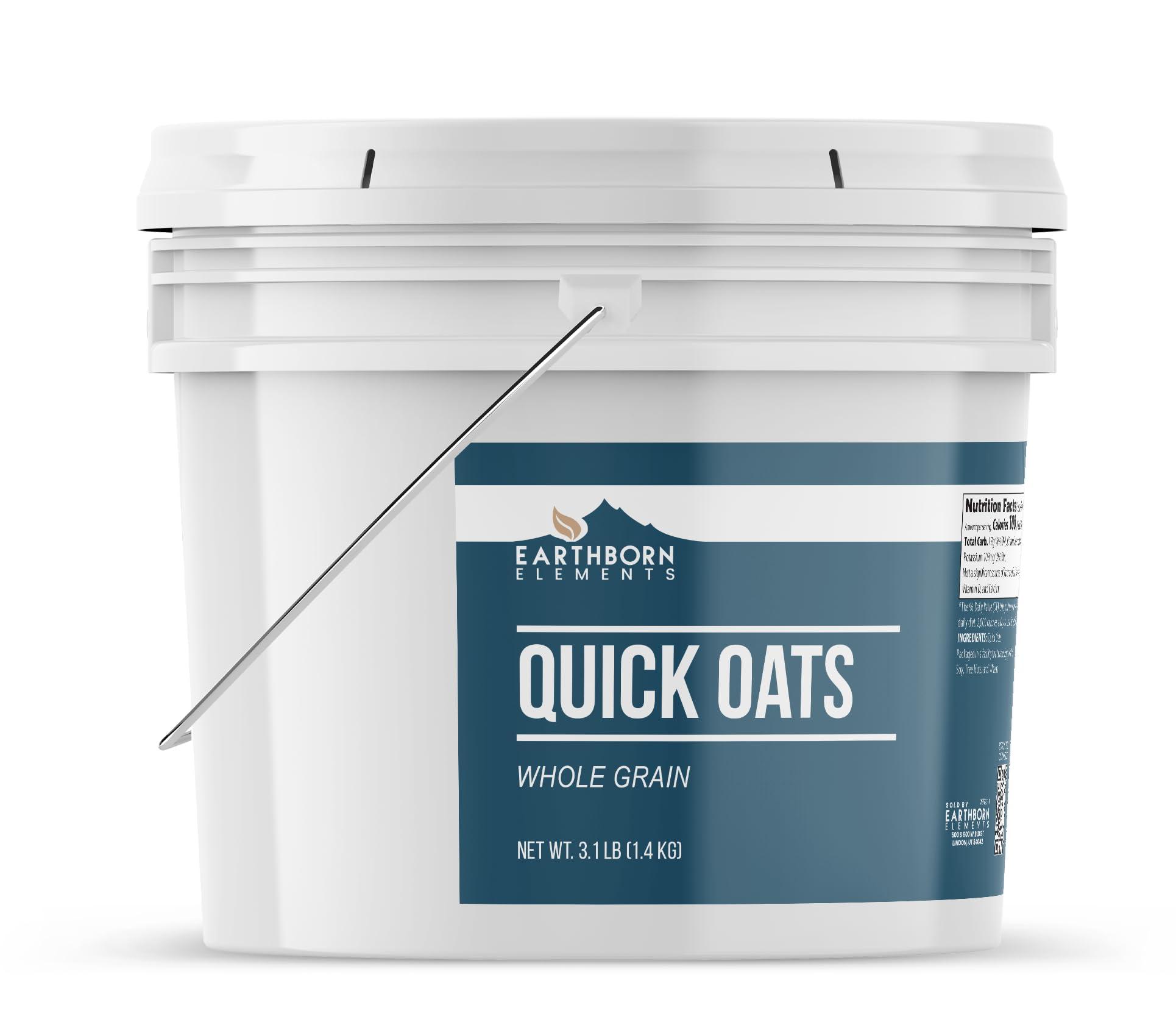 Earthborn Elements Quick Oats 1 Gallon, Bulk Size, Quick Breakfast, Whole Grain Oats - Image 2