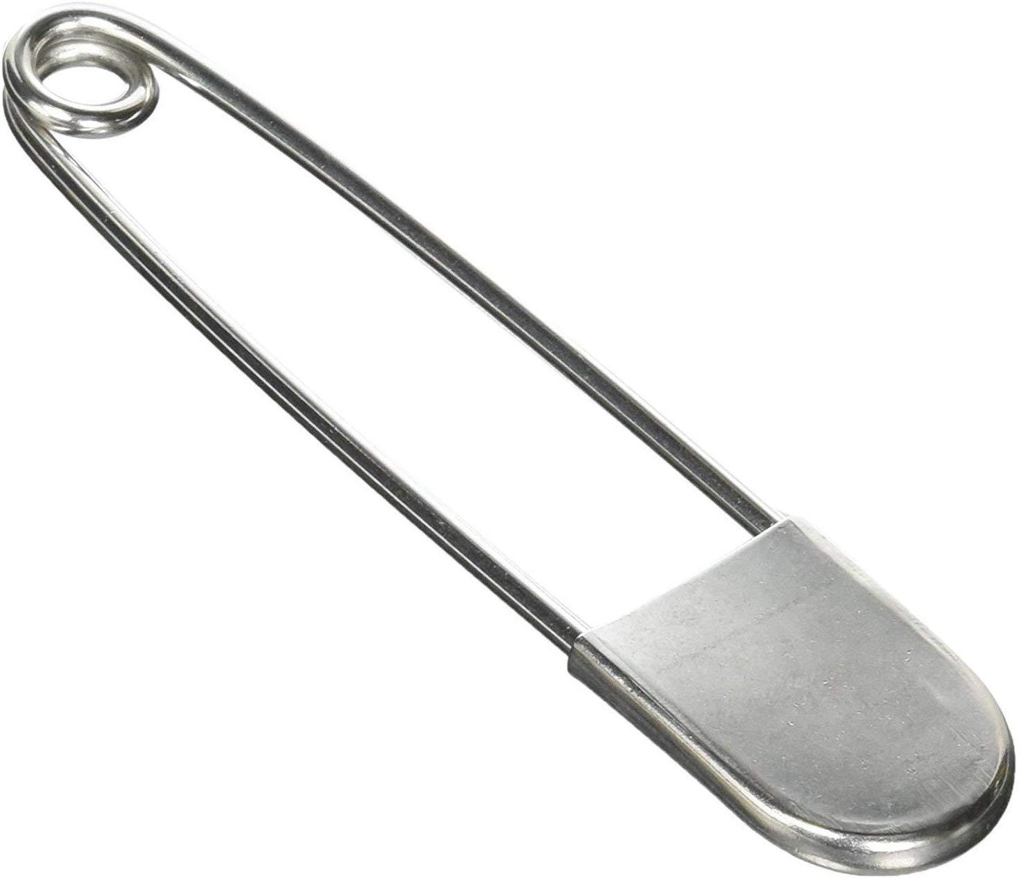Coitak Large Safety Pins, 5 inch Safety Pins, 10 PCS Stainless Steel Safety Pins Large, Silver Huge Strong XL Safety Pins, Extra Large Laundry Pins for Blankets