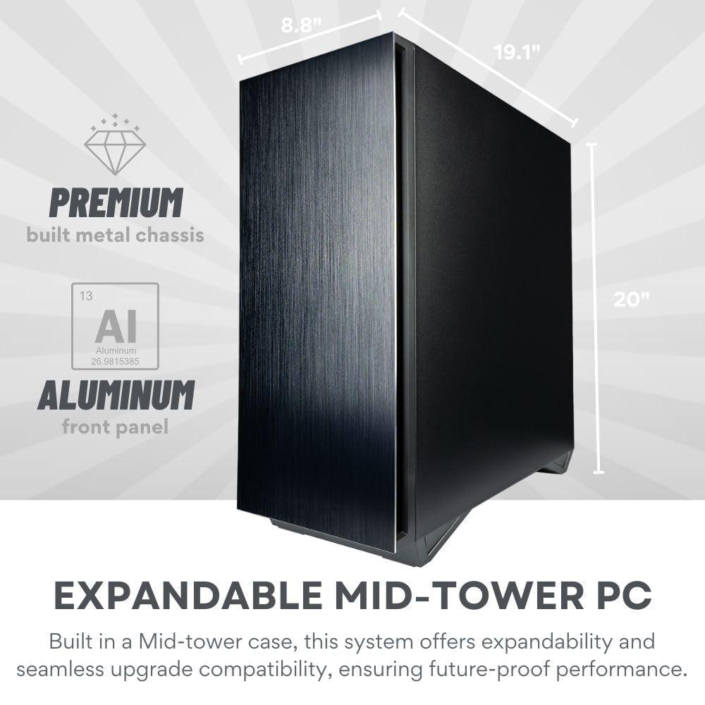 Sentinel Gaming Desktop - NVD GeForce RTX 5090 32GB, AMD 8-Core Ryzen 7 9800X3D Processor, 96GB DDR5 RAM, 2x2TB Gen4 NVMe SSD, WiFi 6E, Windows 11 Pro - Tower Gamer Computer - Image 4