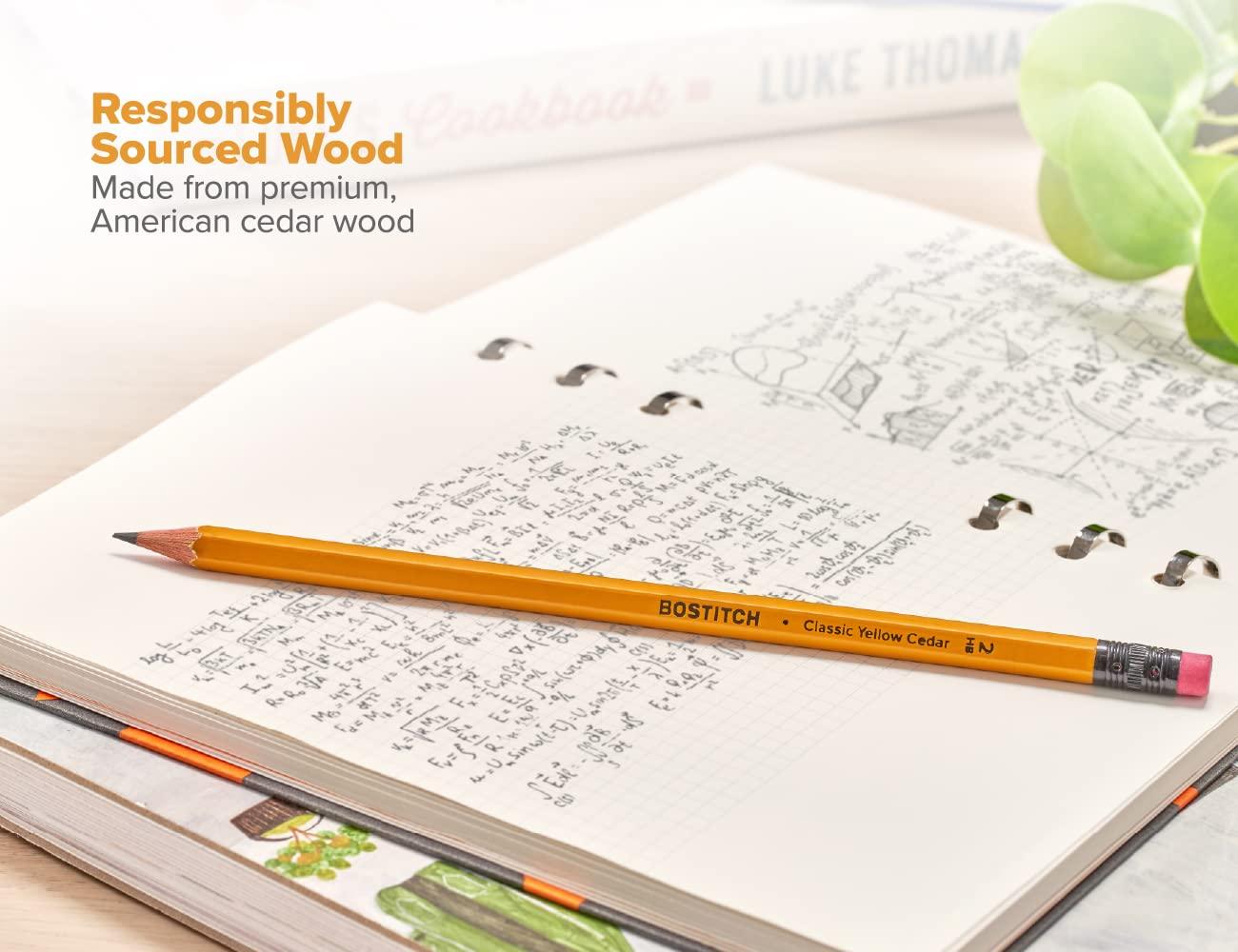 Bostitch Office Premium #2 Pencils, American Cedar Wood, Pre-Sharpened, HB Graphite, 24-Pack (BACP12Y-2PK) - Image 3