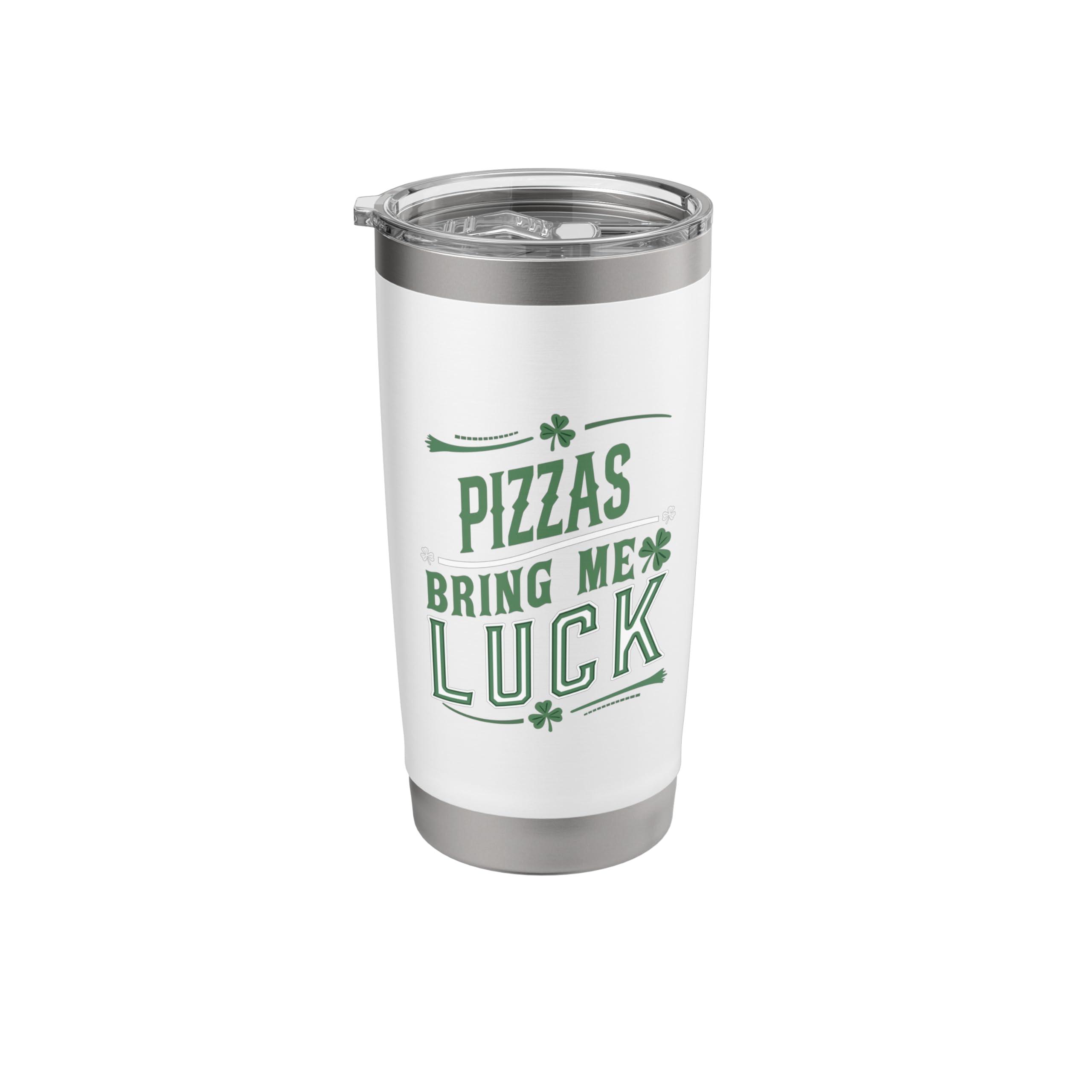 Pizzas Bring Me Luck St Patricks Day Shenanigans Stainless Steel Insulated Tumbler
