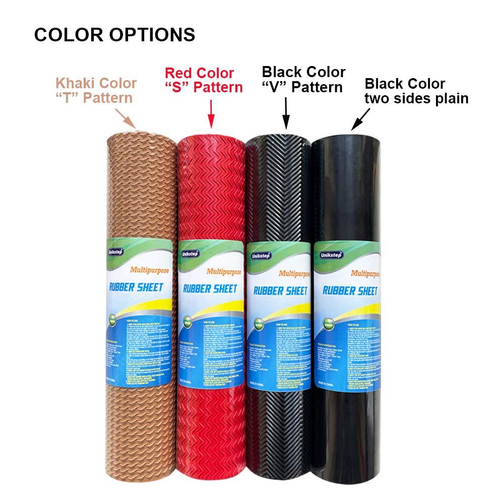 Unikstep, Rubber Sheet, 21.5"x14.5", Thick 0.08", for Shoe Sole Heel Repair, Furniture Pad, Vibration Reduce, DIY Gasket Seal Pad, Floor Anti Slip Cushion (Black Color V Pattern) - Image 4