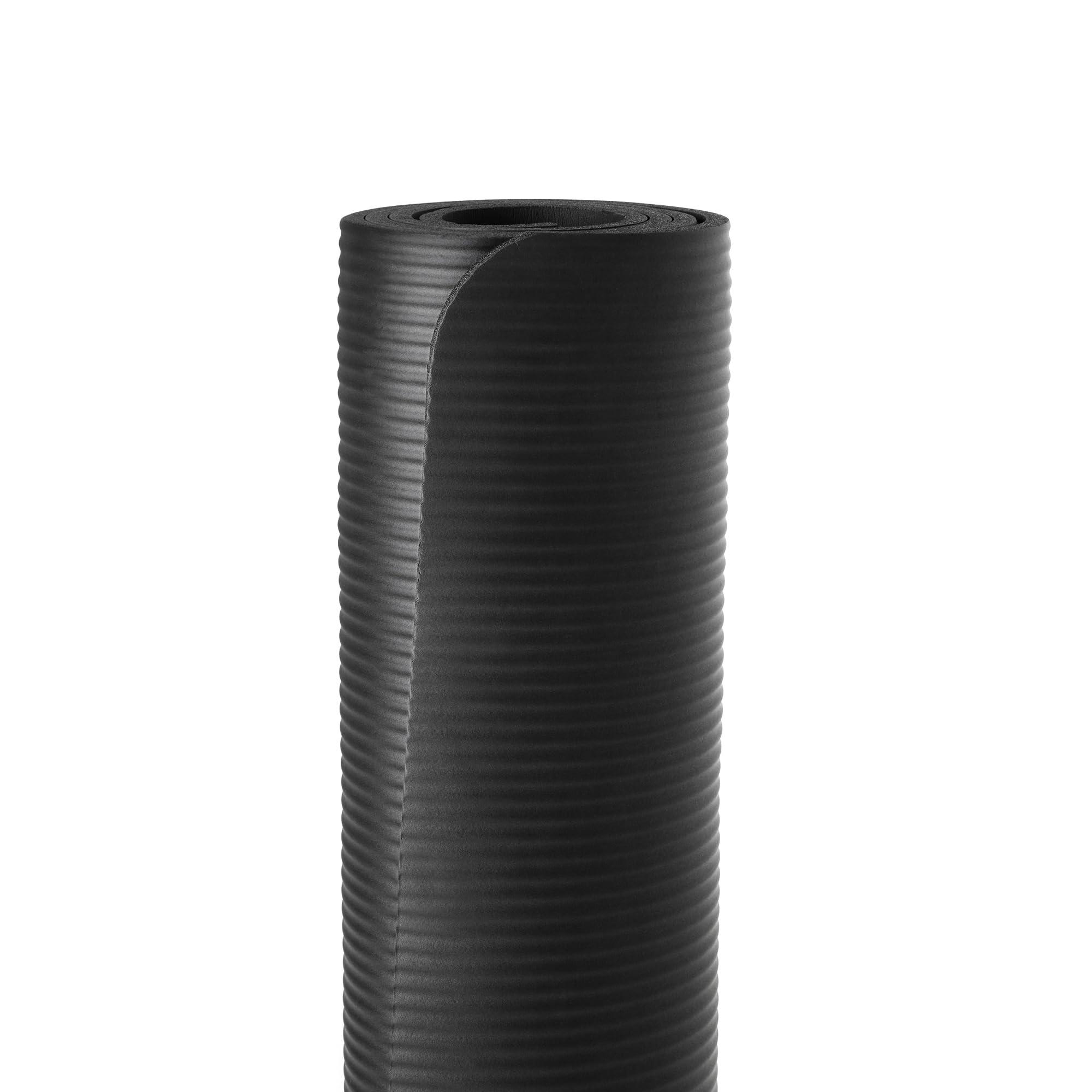 Amazon Basics 1/2 Inch Extra Thick Exercise Yoga Mat with Carrying Strap, Cushioned Support, for Fitness and Gym Workouts - Image 2