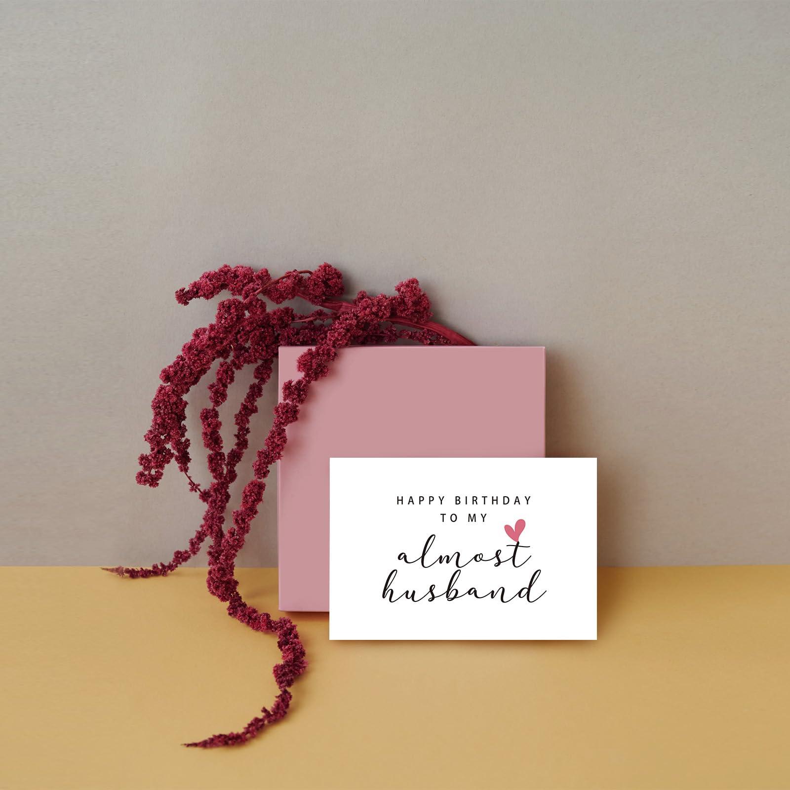 SuperShunhu Happy Birthday Card for Fiance, Fiance Birthday Card Gift for Him, Future Husband Birthday Card, Happy Birthday to My Almost Husband - Image 4