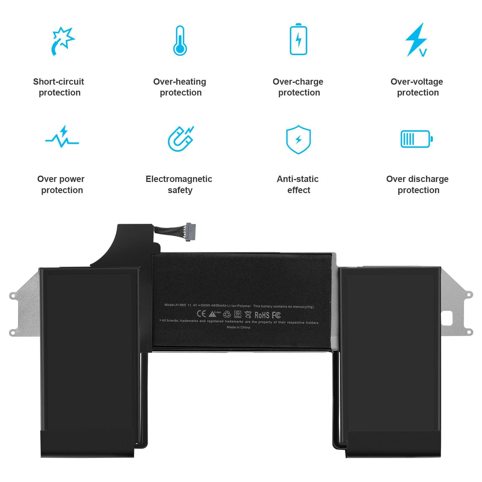 A1965 Laptop Battery for MacBook Air 13" Retina A1932 (2018 2019, Early 2020) A2179 EMC 3184 3302 MacBook Air8,1 8,2 9,1 MRE82 MRE92 MVFH2 MWTJ2 MVH22 MVFM2 MVFK2 MREE2 MREC2 MREA2 MREF2 MUQT2 MUQU2 - Image 6