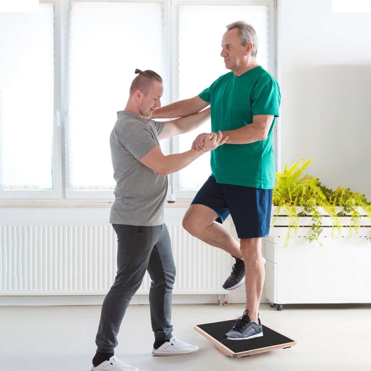 Wooden Wobble Board for Adults - Anti-Slip Balance Board for Stand-Desk Core Strength Therapy - Image 4