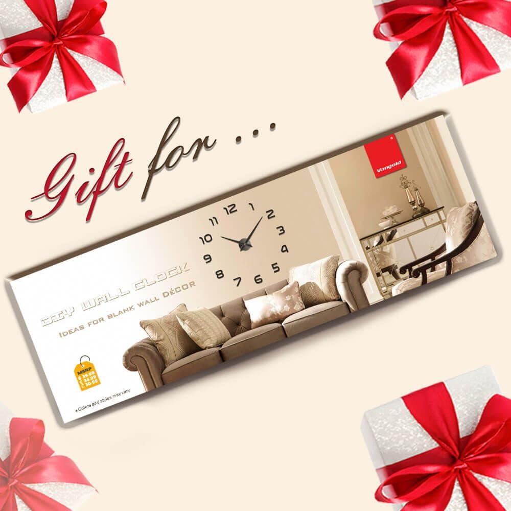 VANGOLD Large Wall Clocks for Living Room Decor, DIY Wall Clock Modern 3D Wall Clock with Mirror Numbers Stickers for Home Office Decorations Ideas (Black) - Image 5