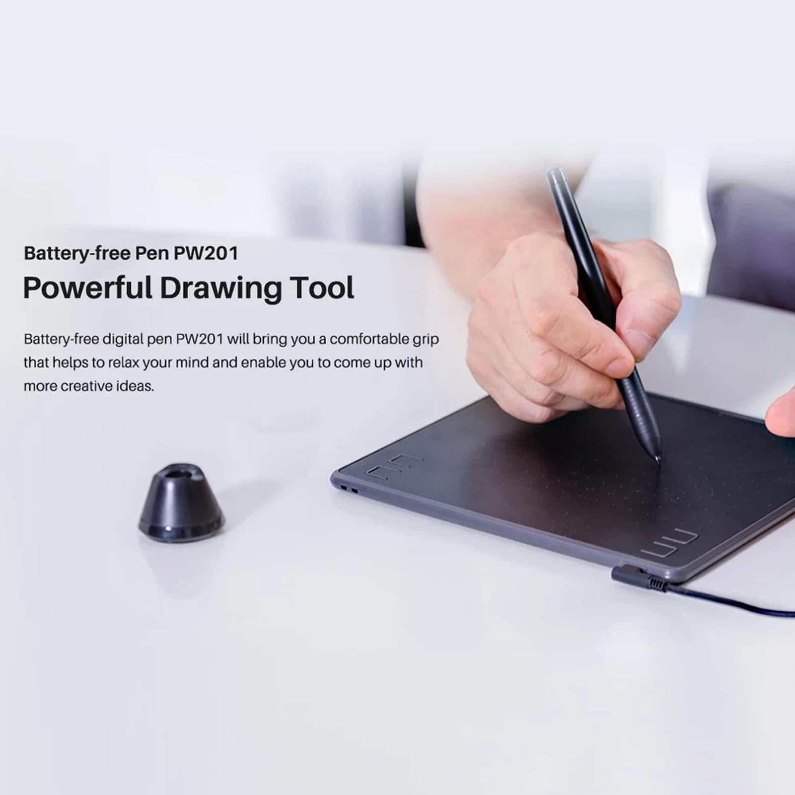 PW201 Stylus Pen for Huion HST640 H610PRO V2 HC16 HS64 HS610 GC610 H1161 H320M Drawing Tablet, Ergonomic Pen Replacement for Drawing Board - Image 2