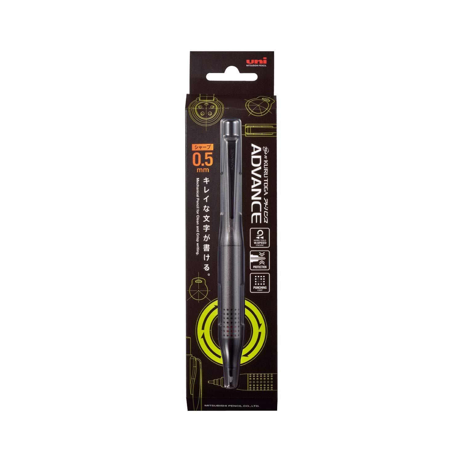 Uni Kurutoga Advance Upgrade Model 0.5mm Mechanical Pencil, Gun Metallic Body (M510301P.43), Black - Image 2