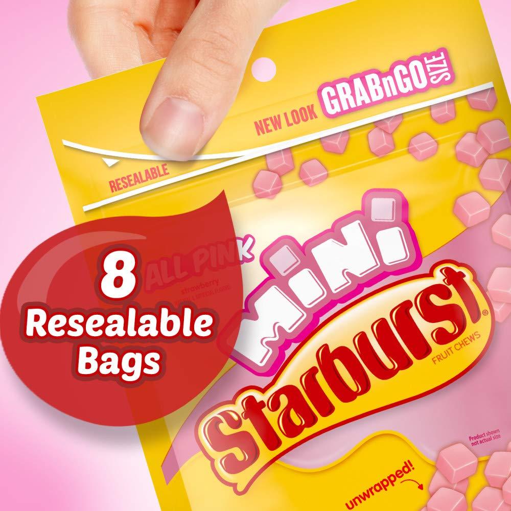 STARBURST Minis All Pink Fruit Chews Candy, 8 Oz Grab N Go Resealable Bag (Pack Of 8) - Image 6