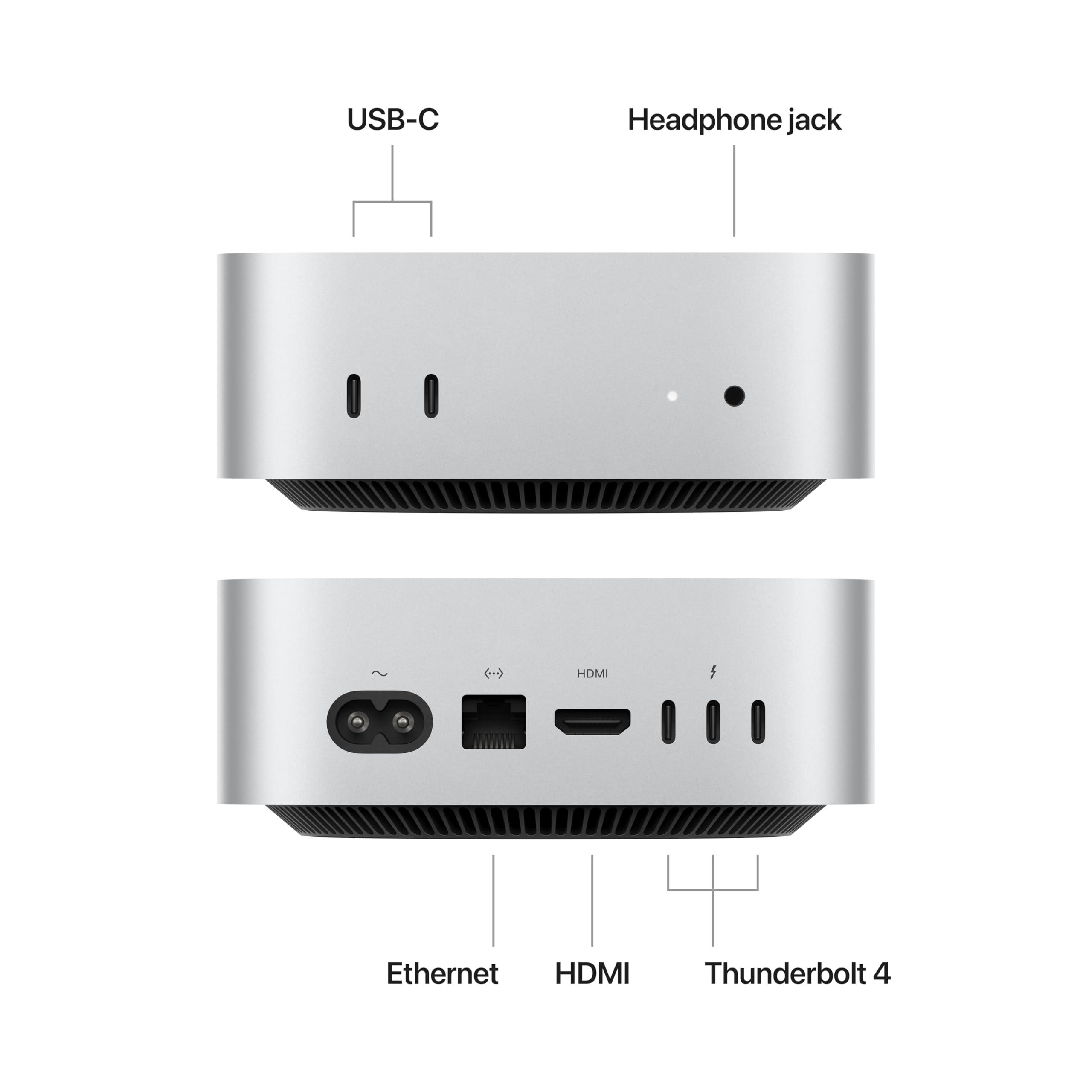 Apple 2024 Mac mini Desktop Computer with M4 chip with 10‑core CPU and 10‑core GPU: Built for Apple Intelligence, 16GB Unified Memory, 256GB SSD Storage, Gigabit Ethernet. Works with iPhone/iPad - Image 3